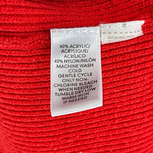 Ann Taylor LOFT Orange Striped Knit Pullover Sweater Womens Crew Neck Size M - Picture 10 of 13